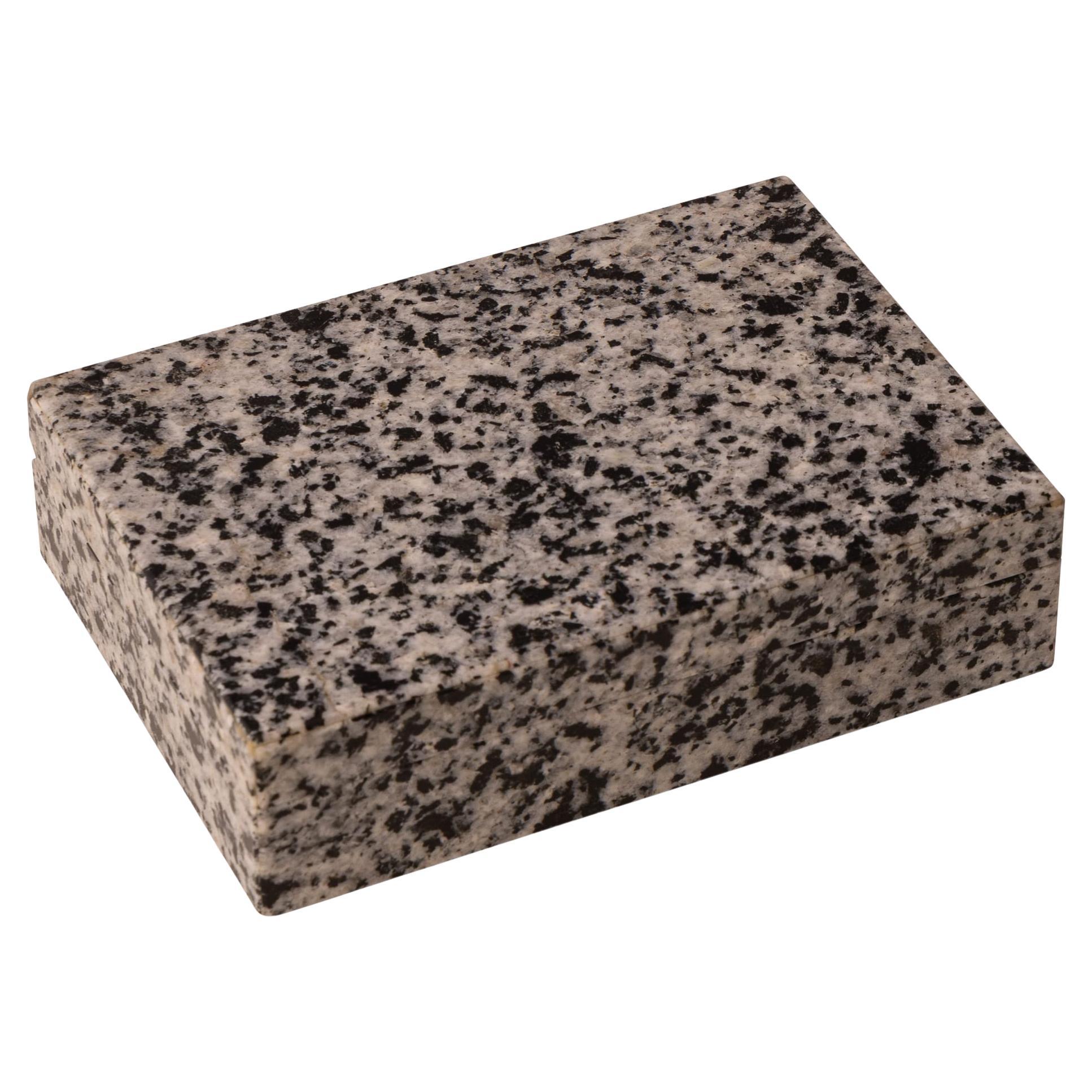 Vintage 20th Century Italian Made Bianco Castilla Stone Box c.1960