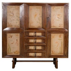 20th Century Italian Marine Relief Cabinet By Paolo Buffa c.1946