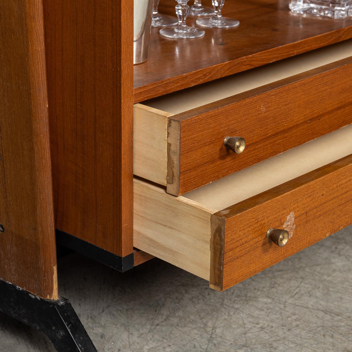 Vintage 20th Century Italian Modular Teak Wall Cabinet c.1960 For Sale 10