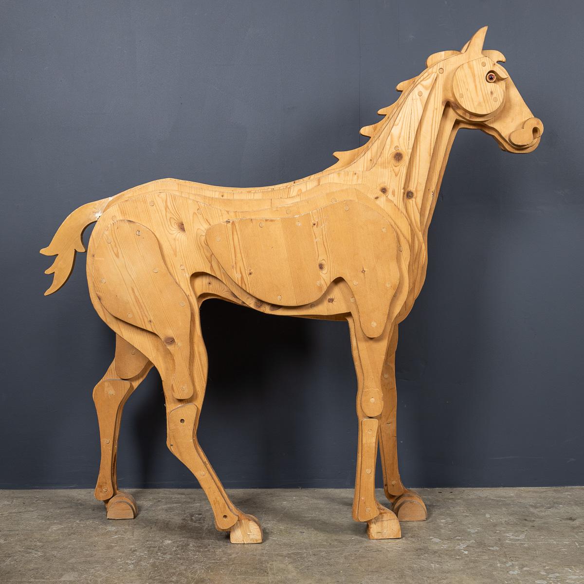 20ième siècle Sculpture italienne vintage du 20ème siècle en bois multicouches, c.1980 en vente