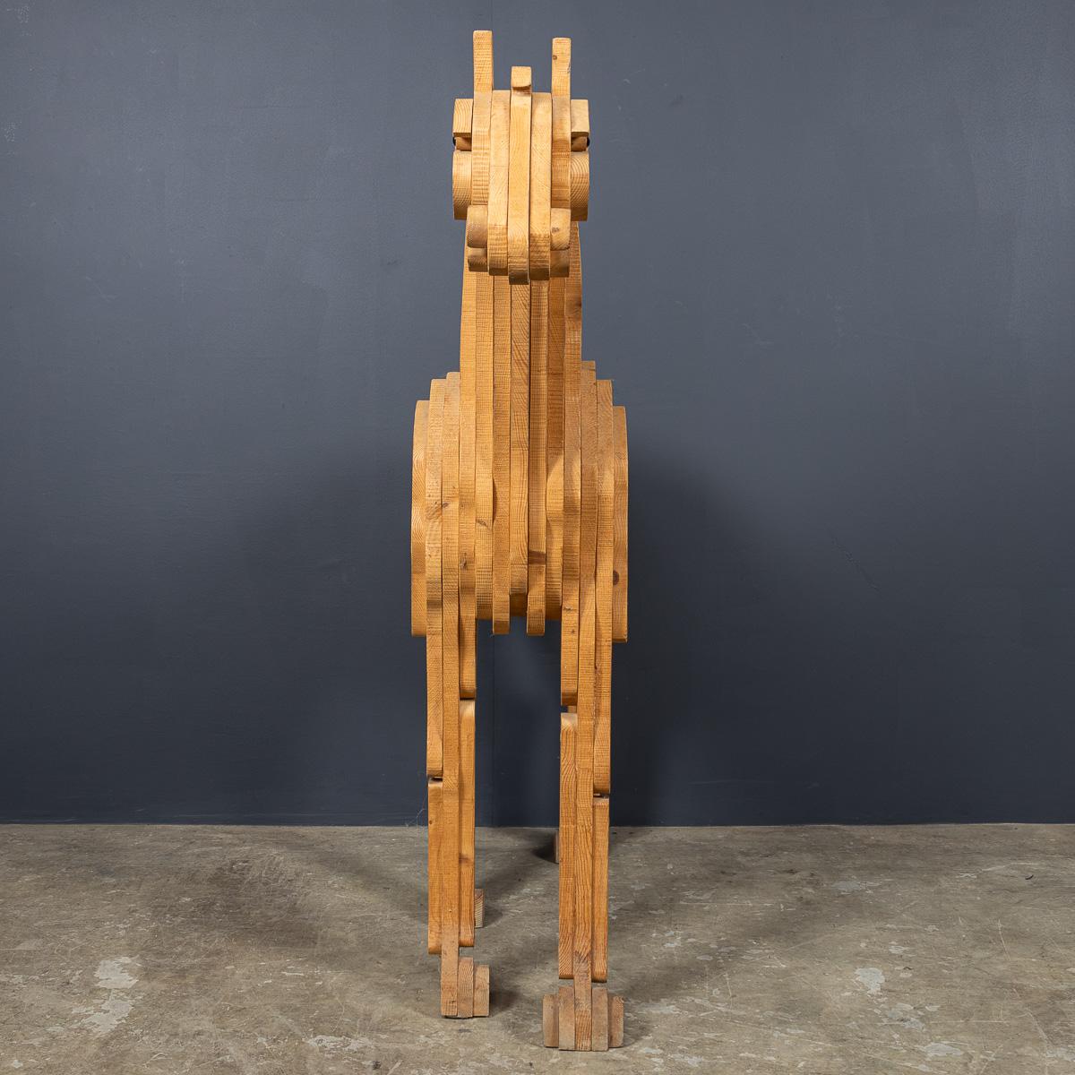Pin Sculpture italienne vintage du 20ème siècle en bois multicouches, c.1980 en vente