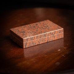 Vintage 20th Century Italian Rosso Maculato Stone Box