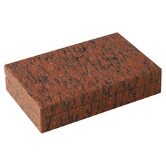 Vintage 20th Century Italian Rosso Maculato Stone Box
