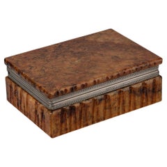 Vintage 20th Century Italian Rosso Verona Marble Cigarette Box c.1960