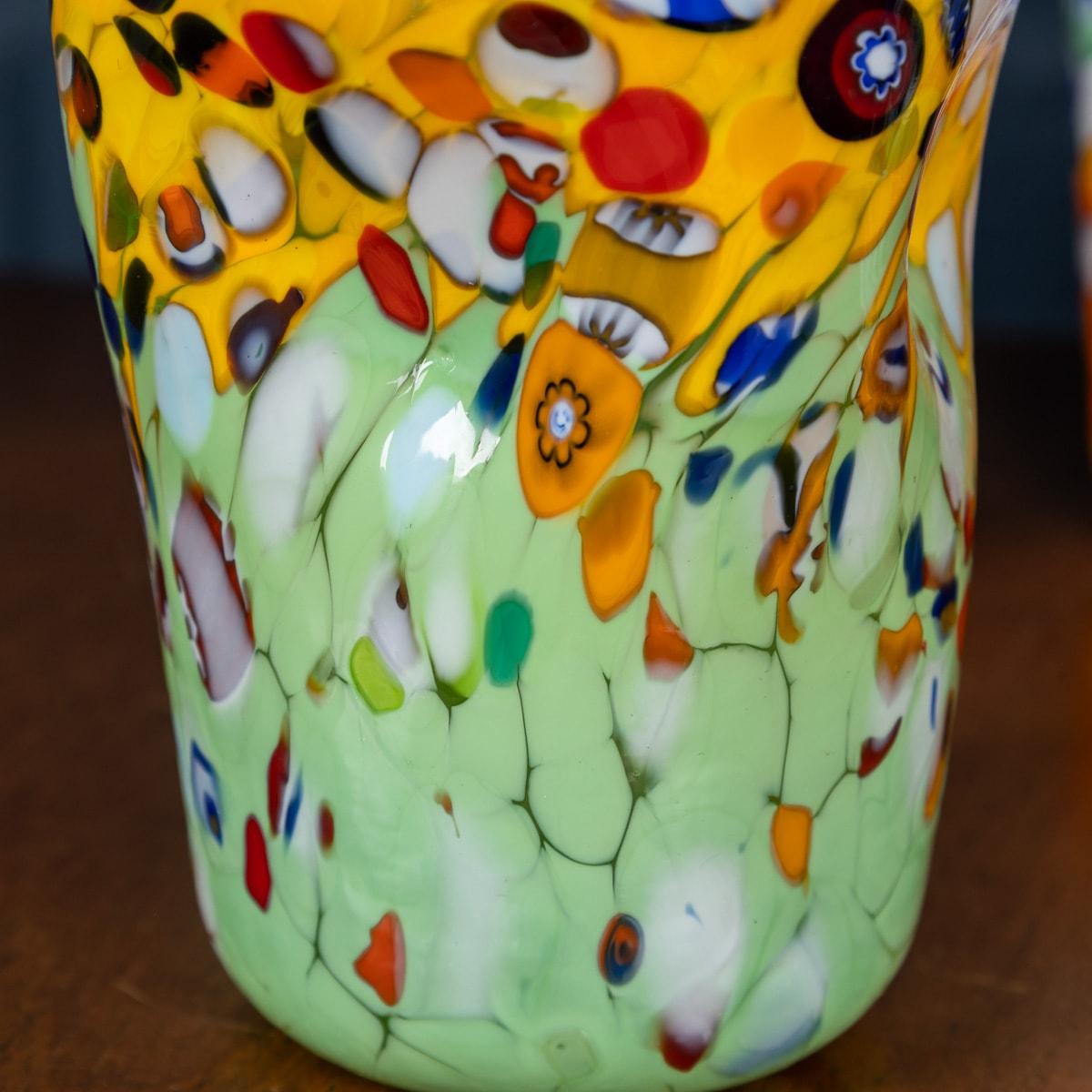 20ième siècle Ensemble italien du 20ème siècle de 8 verres à boire fabriqués à la main à Murano en vente