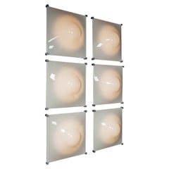 Vintage 20th Century Italian Set Of Six Iguzzini Dada Wall Lights c.1970