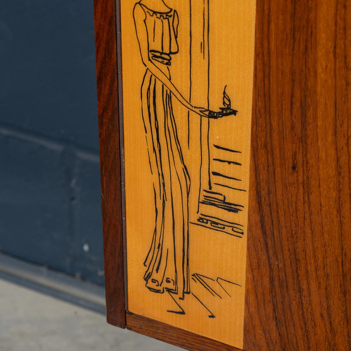 Vintage 20th Century Italian Sideboard In The Manner Of Vittorio Dassi c.1960 For Sale 13