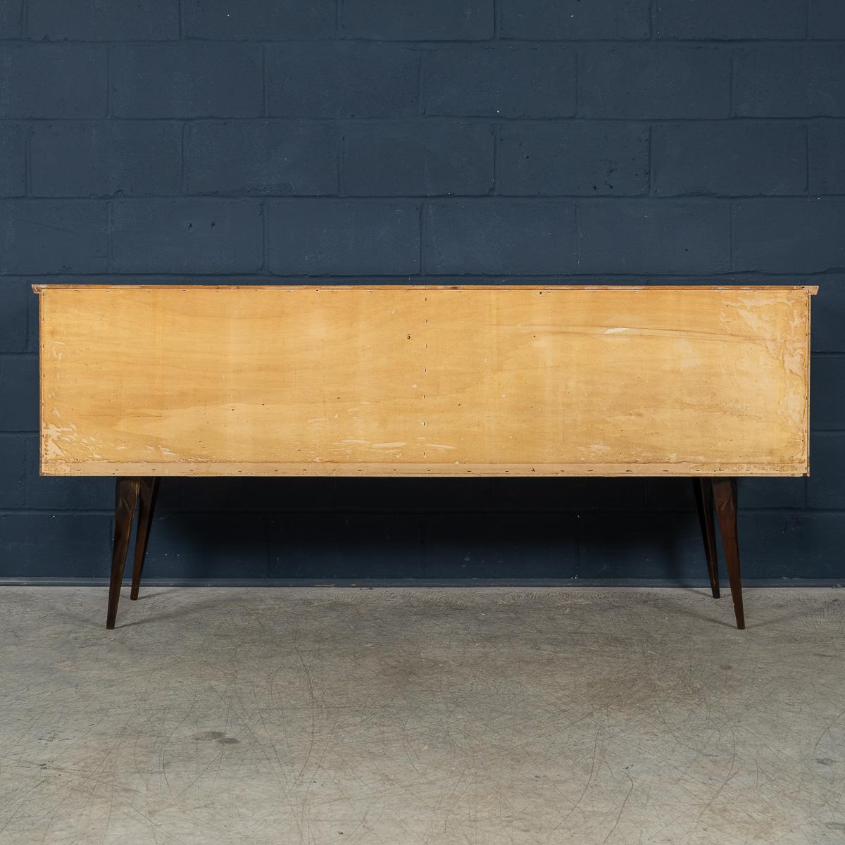 Wood Vintage 20th Century Italian Sideboard In The Manner Of Vittorio Dassi c.1960 For Sale