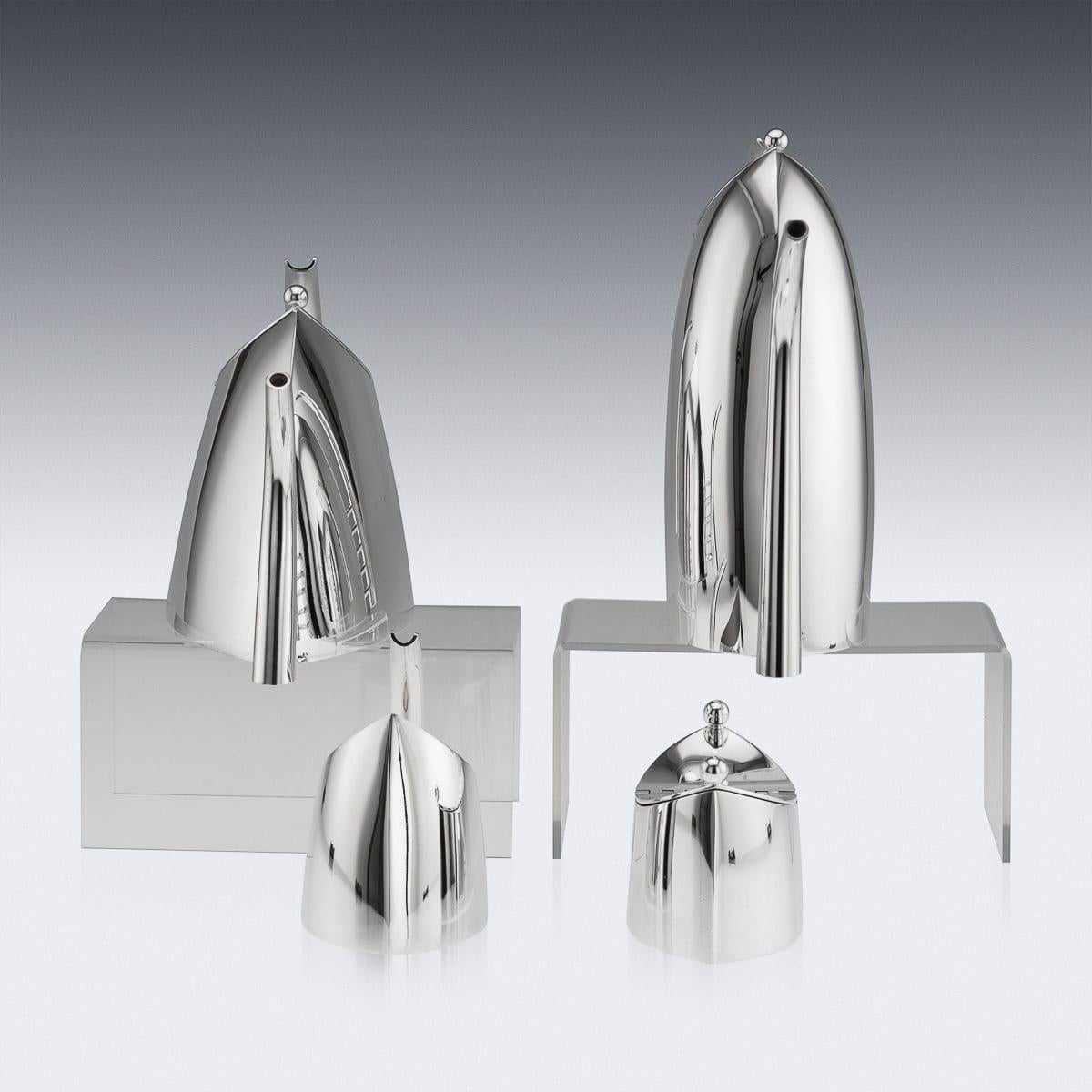 Vintage 20. Jahrhundert Italienisch versilbert fünf Stück Tee-Set von Sabattini im Angebot 1