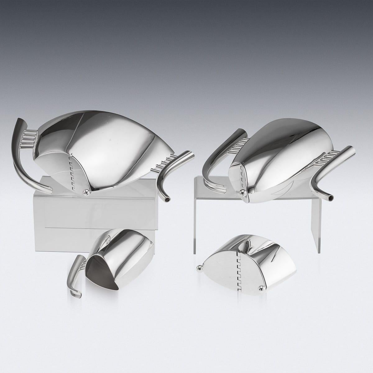 Vintage 20. Jahrhundert Italienisch versilbert fünf Stück Tee-Set von Sabattini im Angebot 2