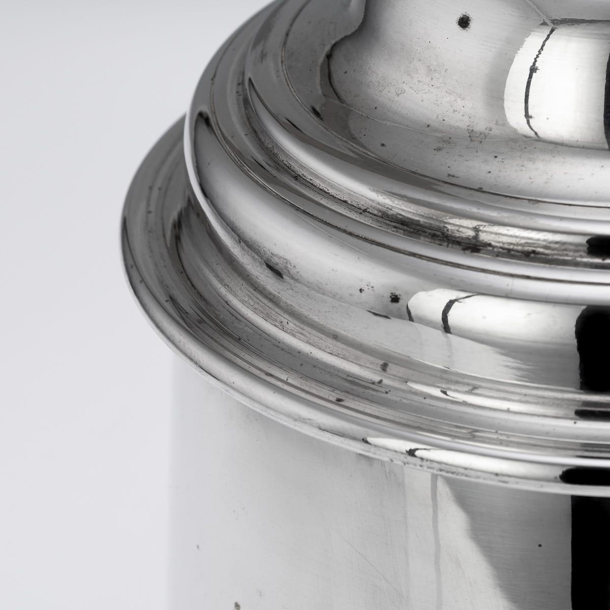 Secchio da ghiaccio con coperchio in argento d'epoca del XX secolo, 1970 circa in vendita 7