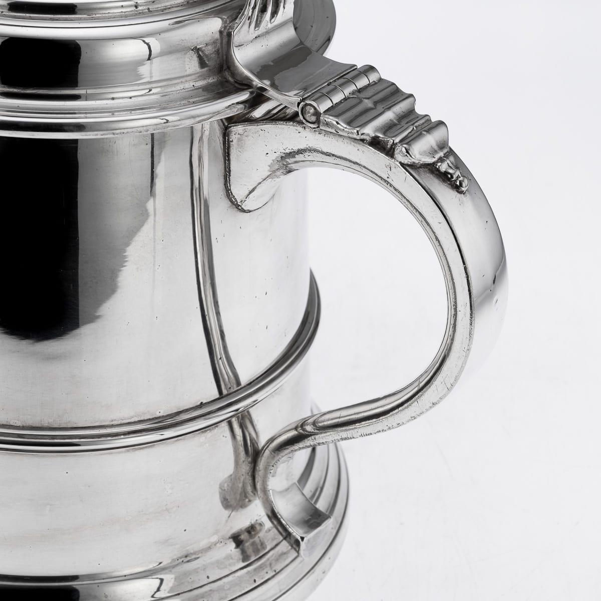 Secchio da ghiaccio con coperchio in argento d'epoca del XX secolo, 1970 circa in vendita 8