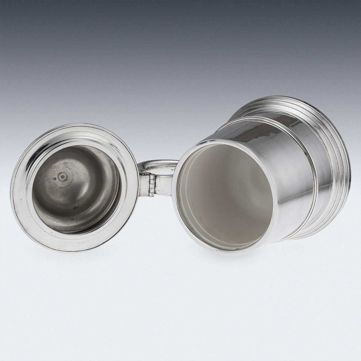 Secchio da ghiaccio con coperchio in argento d'epoca del XX secolo, 1970 circa in vendita 2