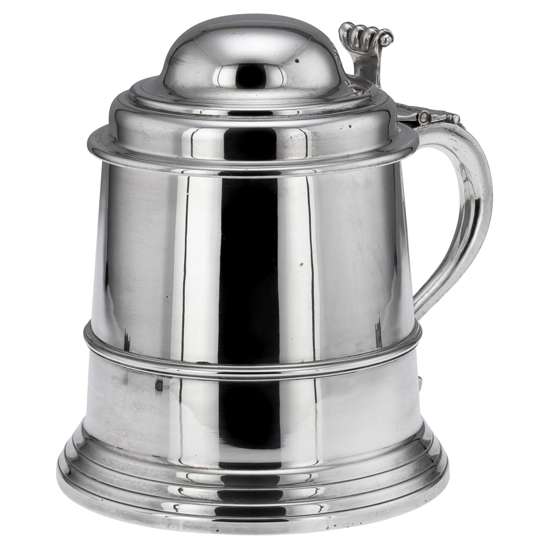 Vintage 20. Jahrhundert Italienisch versilbert Deckel Tankard Eiskübel c.1970