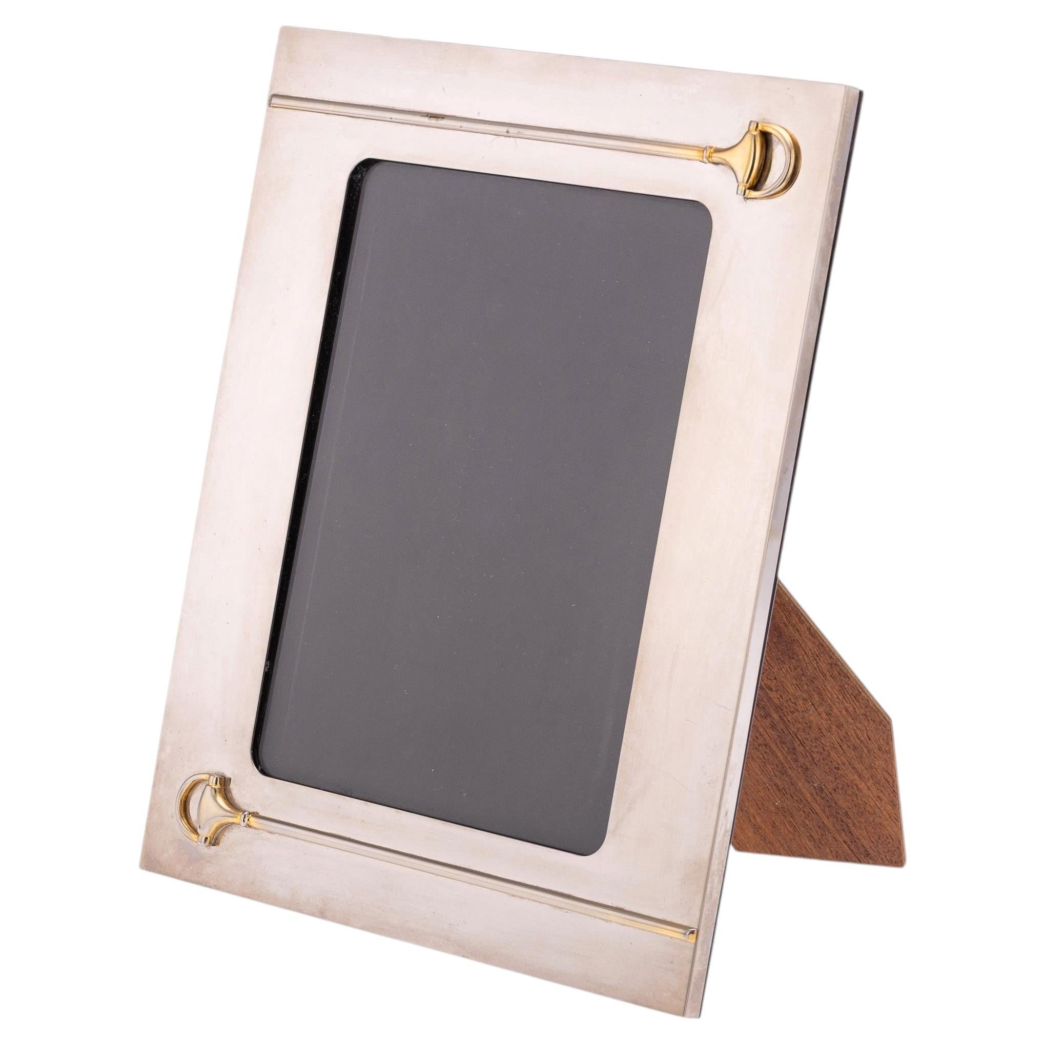 Vintage 20th Century Italian Silver Plated Photograph Frame By Gucci