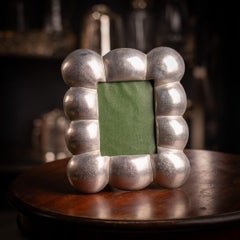 Vintage 20th Century Italian Solid Silver 'Bubble' Photograph Frame