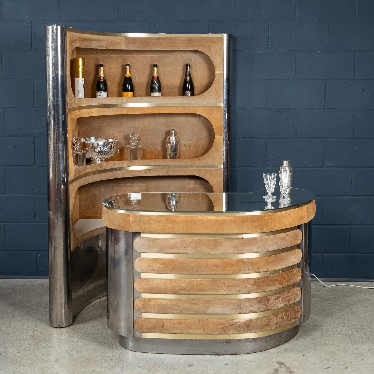 Other Vintage 20th Century Italian Standing Dry Bar By Willy Rizzo c.1970 For Sale