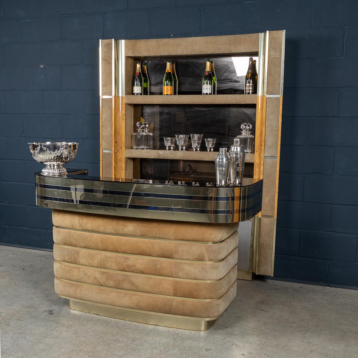 Vintage 20th Century Italian Standing Wet Bar By Willy Rizzo c.1970 In Good Condition For Sale In Royal Tunbridge Wells, Kent