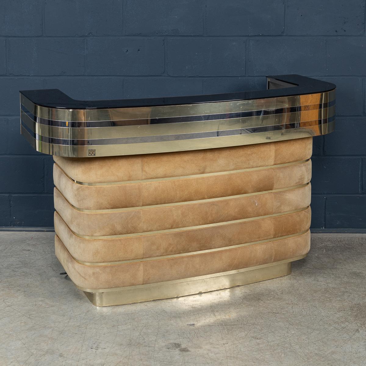 Vintage 20th Century Italian Standing Wet Bar By Willy Rizzo c.1970 For Sale 3