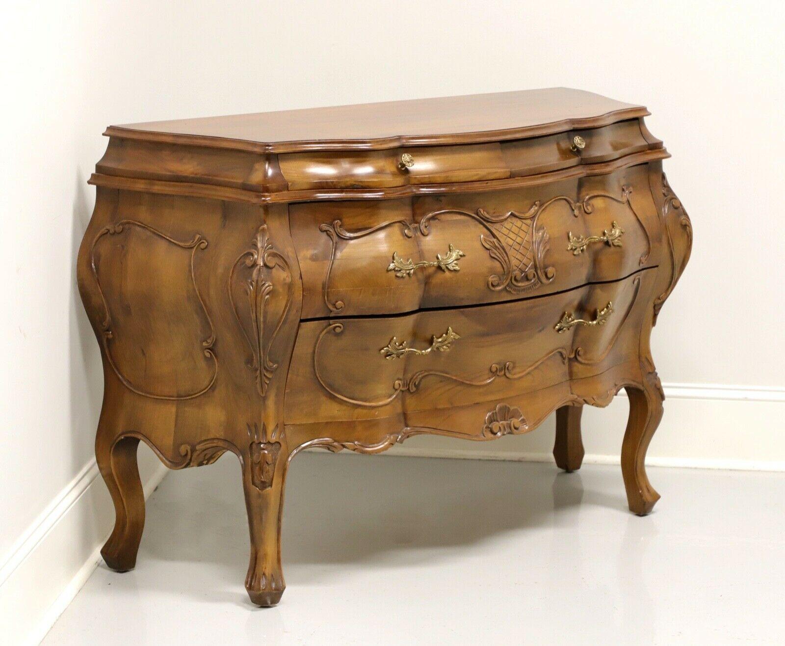 Late 20th Century Italian Walnut Bombe Chest 4