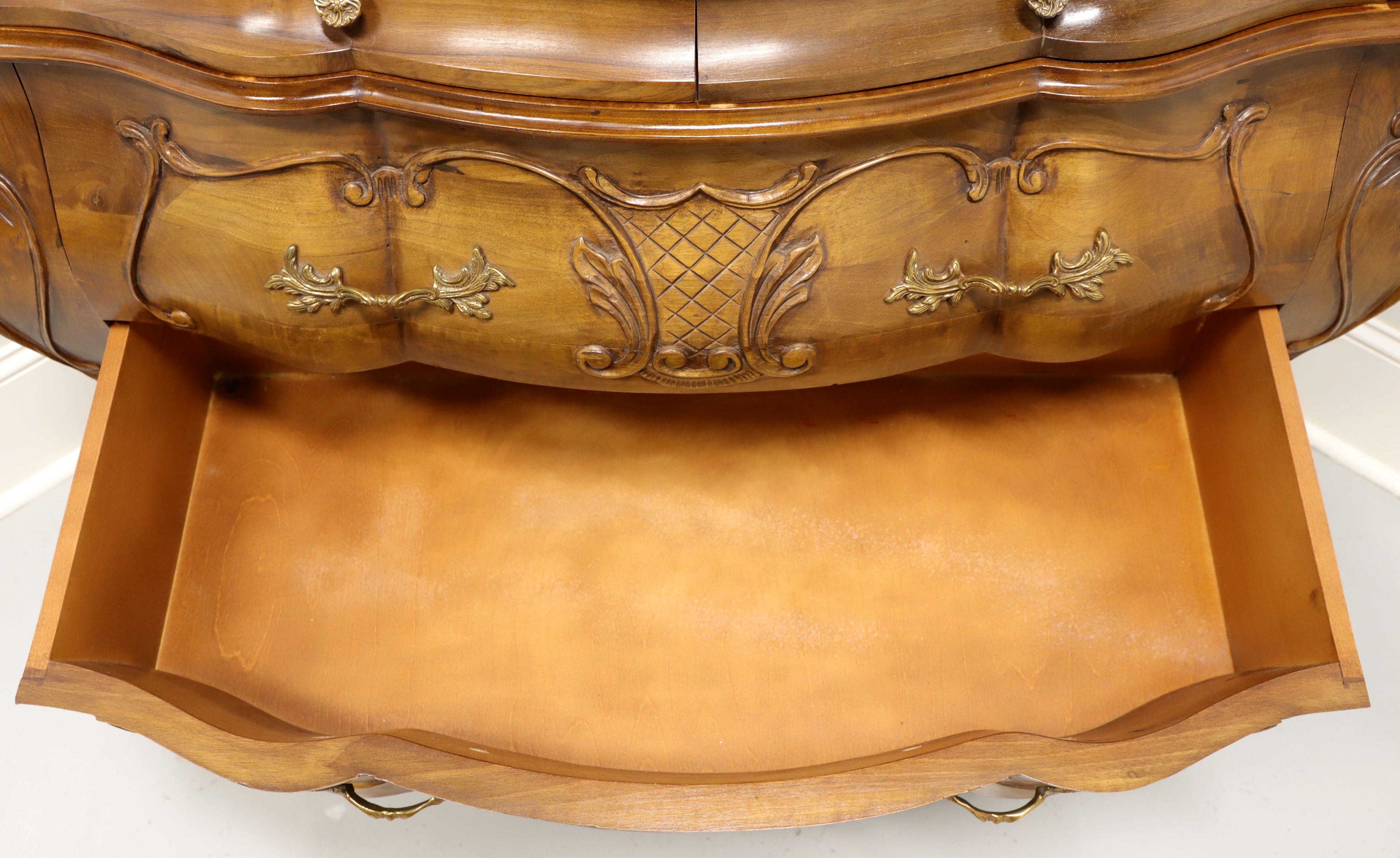 Late 20th Century Italian Walnut Bombe Chest 2