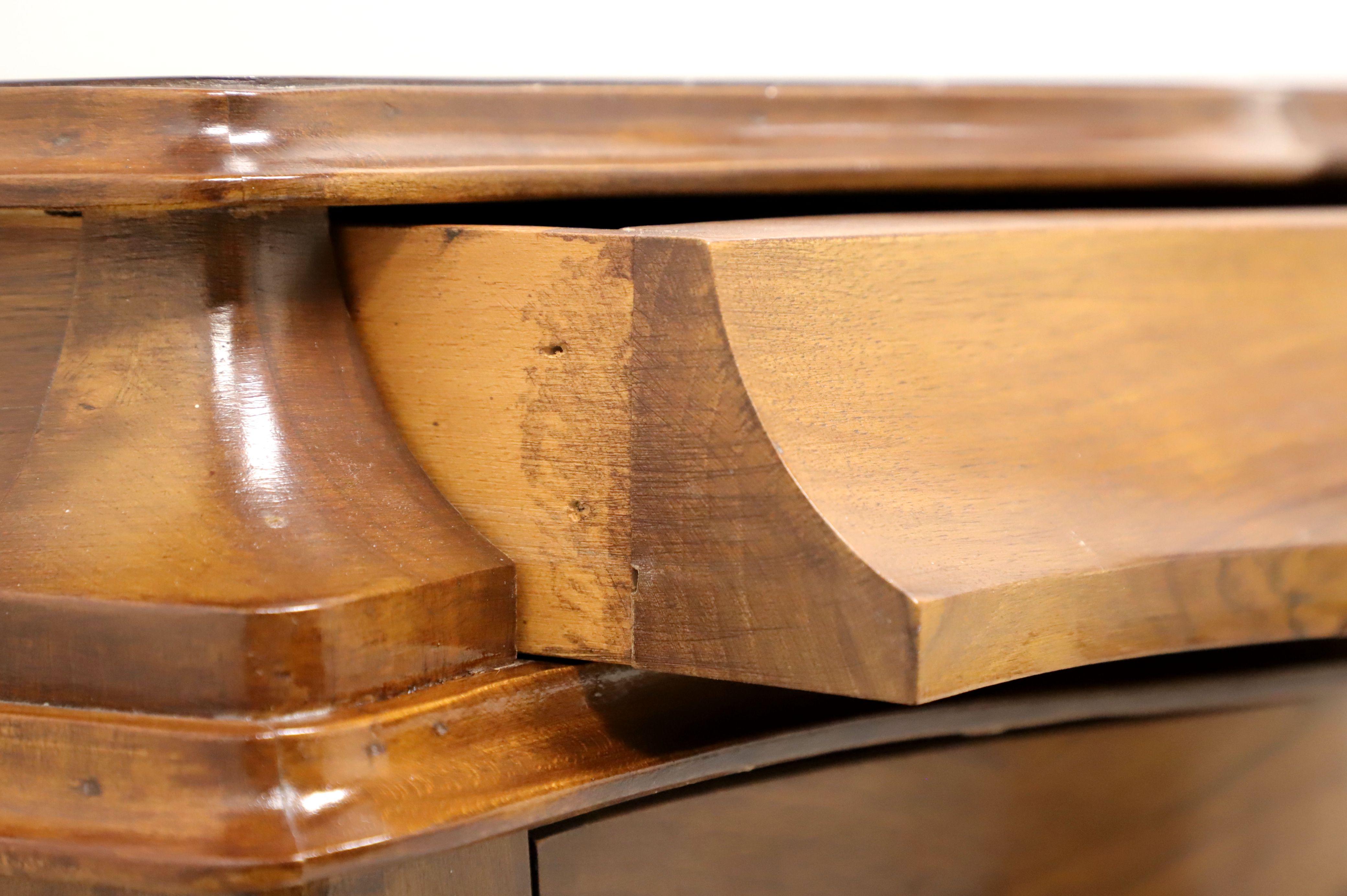 Late 20th Century Italian Walnut Bombe Chest 3