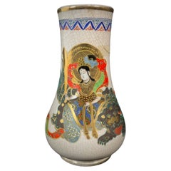 Vase japonais cloisonné et émail craquelé du 20ème siècle - 2Y478