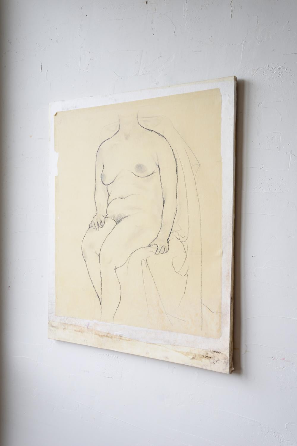 
Charcoal on layered washi (Japanese paper) stuck on wooden canvas, 53 x 65.5 x 1.5cm (20.86 x 25.78 x 0.59in), by Eiki Tsukioka (1916-1997), as one of the leading Showa’s Nihonga (Japanese-style painting) painter with very unique and alternative