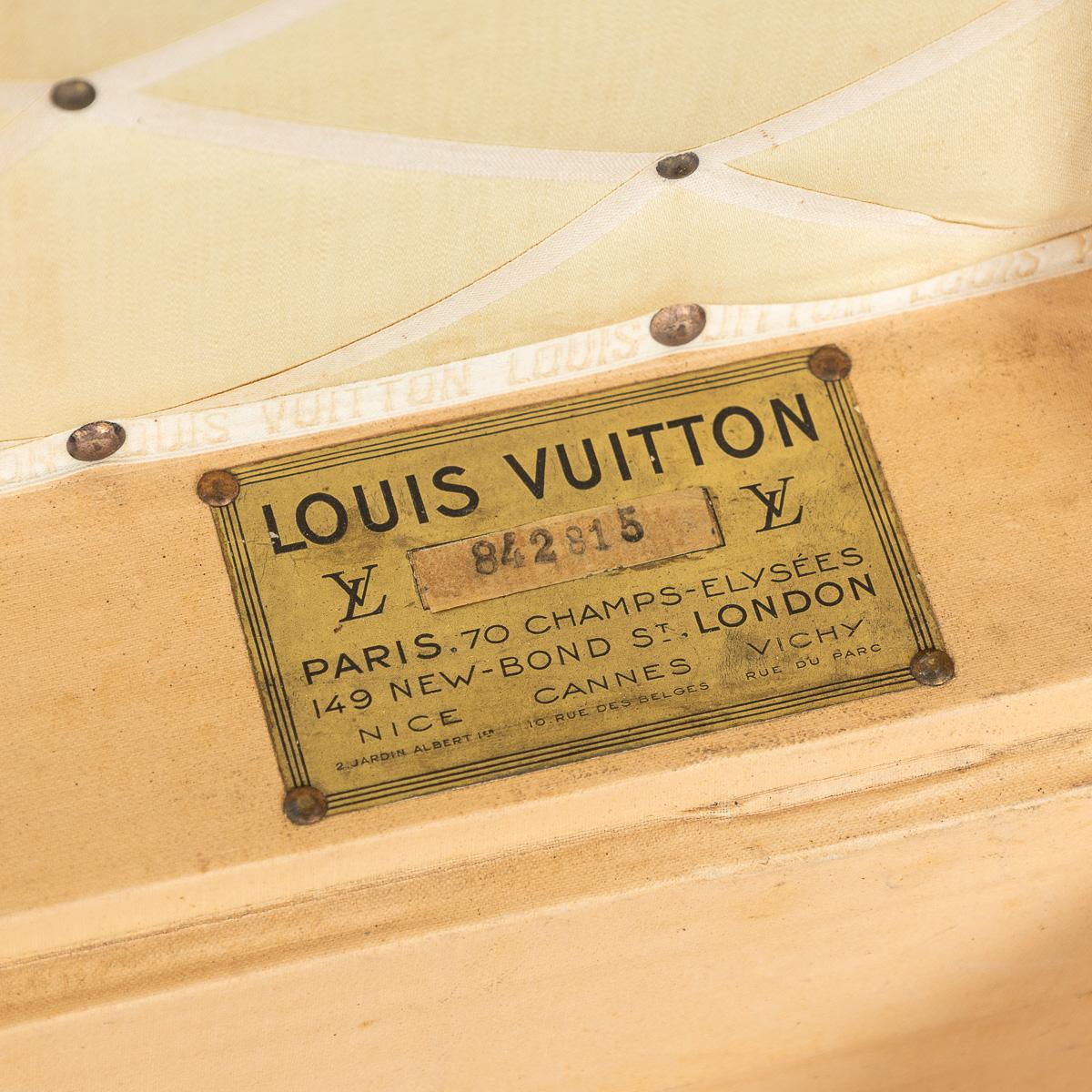 Baule Louis Vuitton d'epoca del XX secolo in tela Monogram, Francia c.1926 in vendita 7
