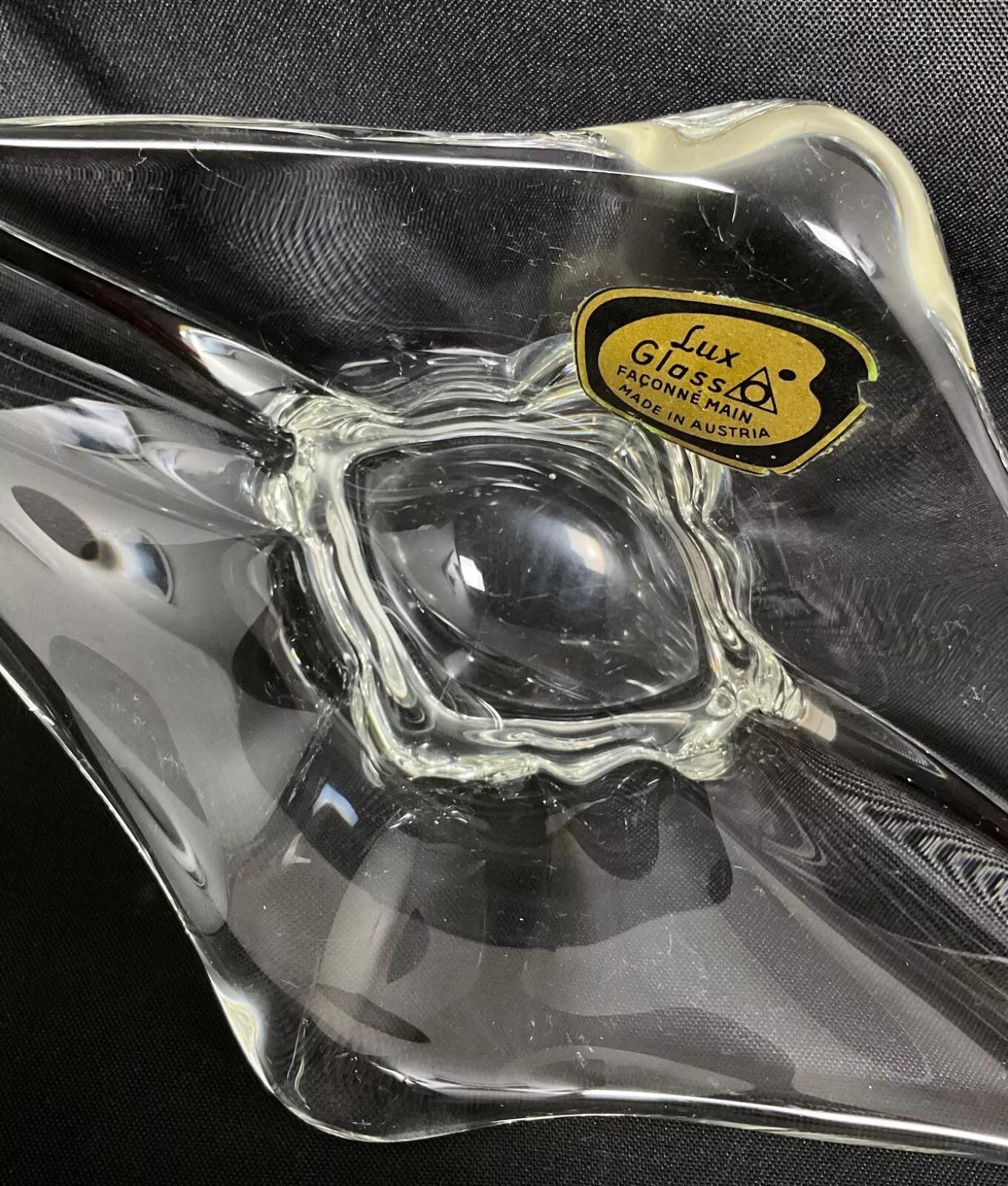 Vintage 20th Century Lux Glass Handmade Catchall – Austria - 2Y513 For Sale 3