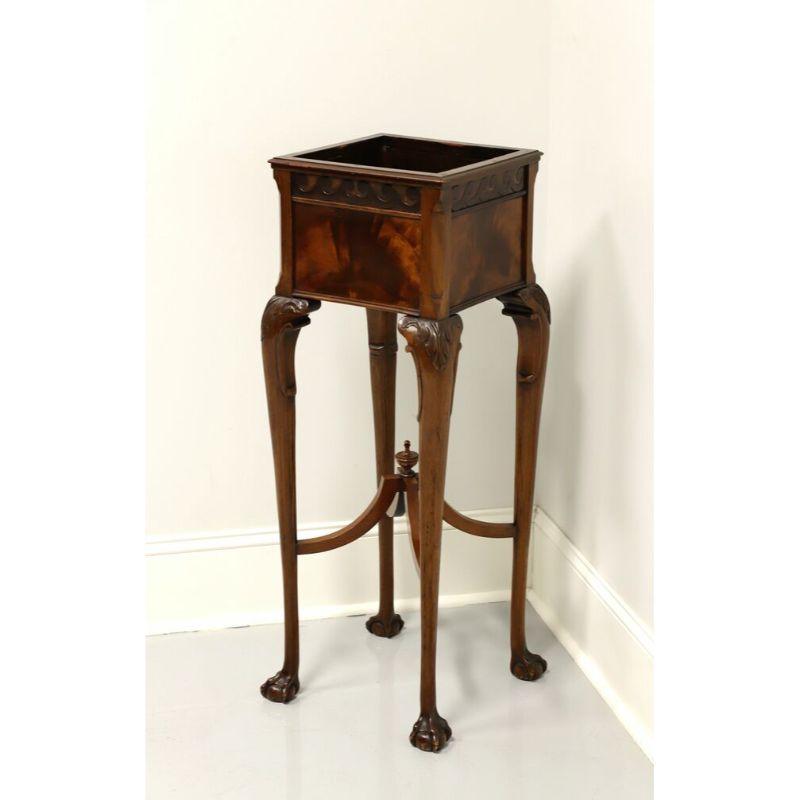 American Late 20th Century Mahogany Chippendale Plant Stand with Ball in Claw Feet