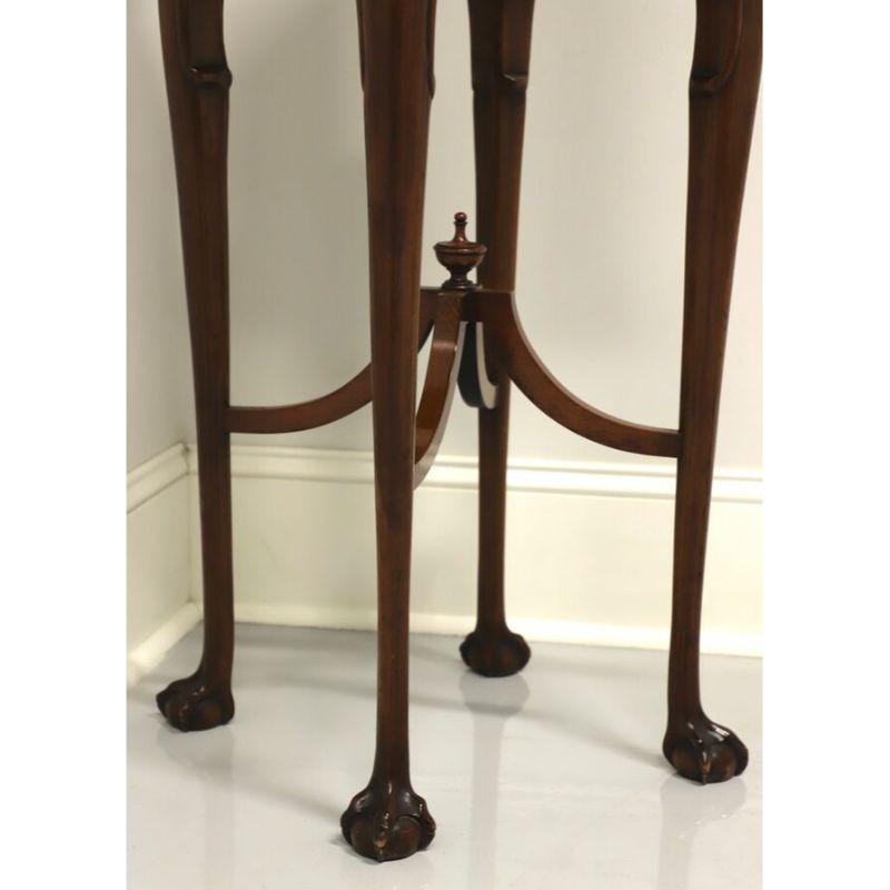 Late 20th Century Mahogany Chippendale Plant Stand with Ball in Claw Feet 4