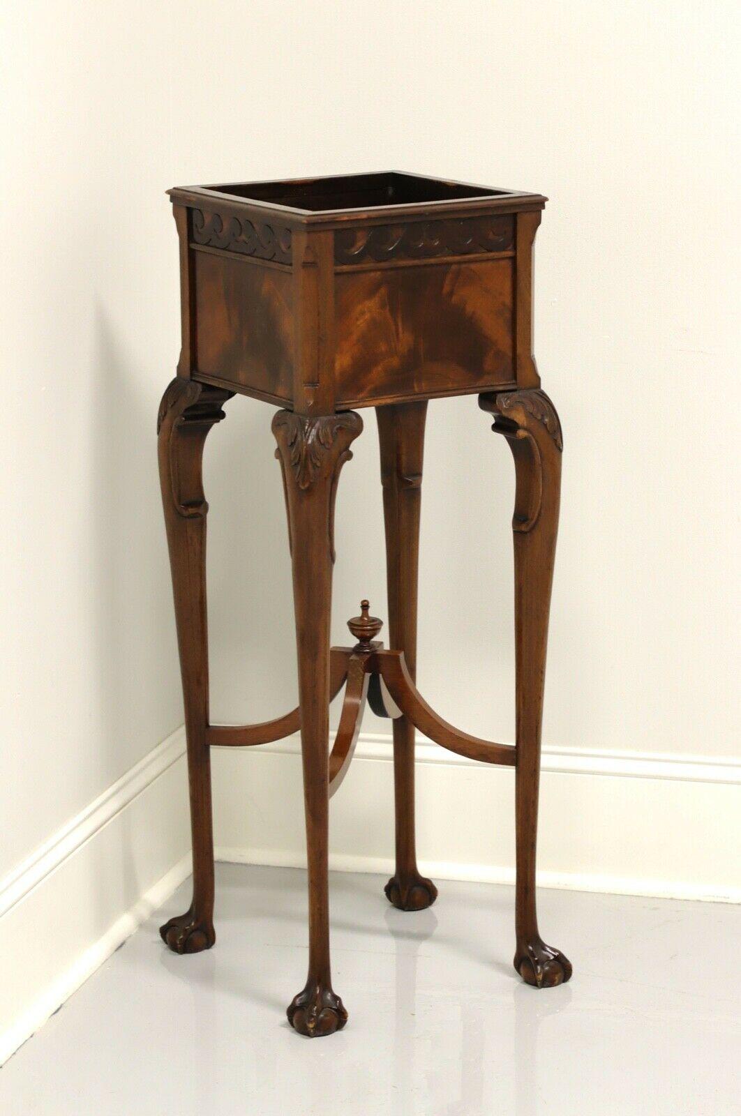 Late 20th Century Mahogany Chippendale Plant Stand with Ball in Claw Feet 5