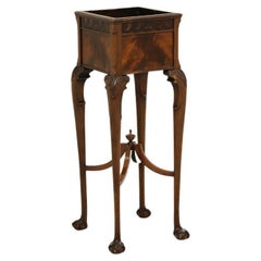 Vintage Late 20th Century Mahogany Chippendale Plant Stand with Ball in Claw Feet