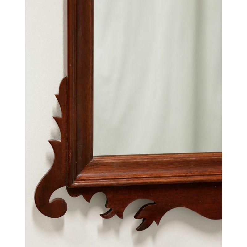 Late 20th Century Mahogany Chippendale Style Wall Mirror For Sale 1