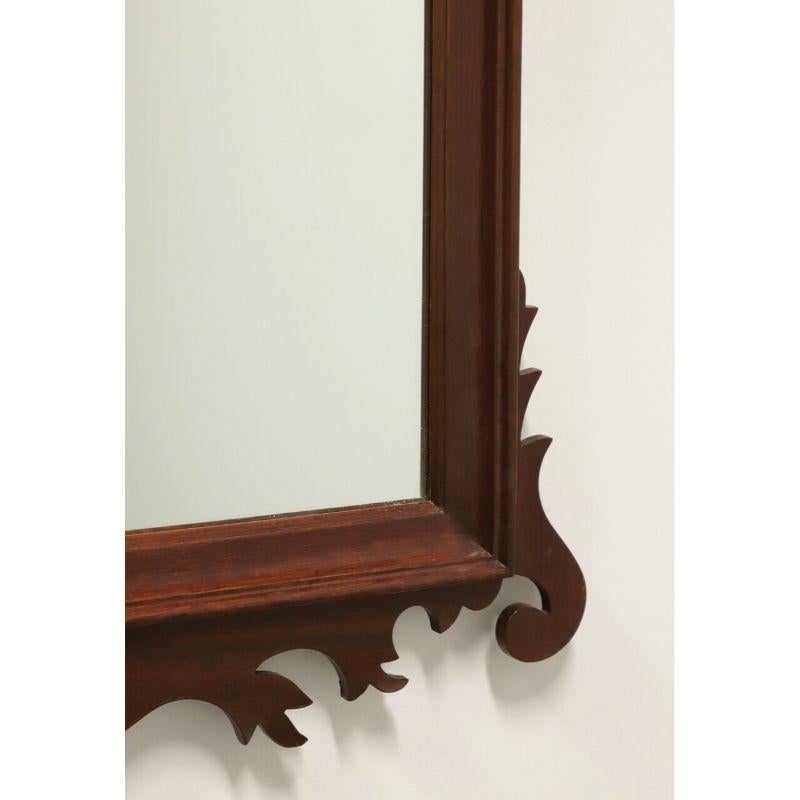Late 20th Century Mahogany Chippendale Style Wall Mirror For Sale 2