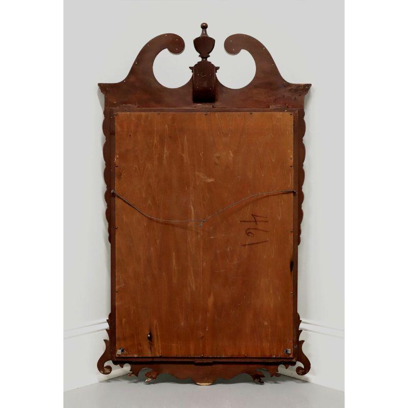 Late 20th Century Mahogany Chippendale Style Wall Mirror For Sale 3