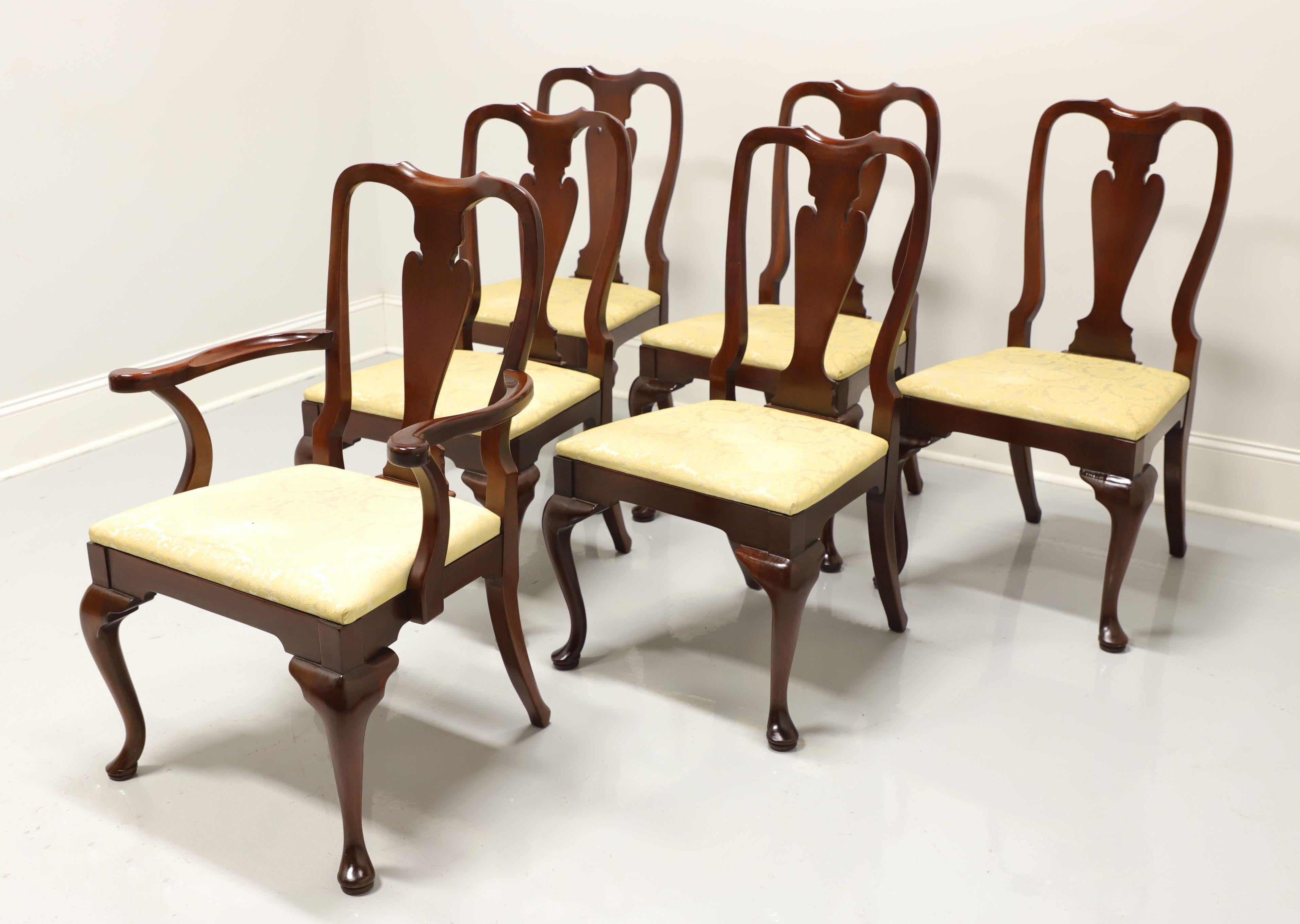 HICKORY CHAIR Mahogany Queen Anne Dining Chairs - Set of 6 5