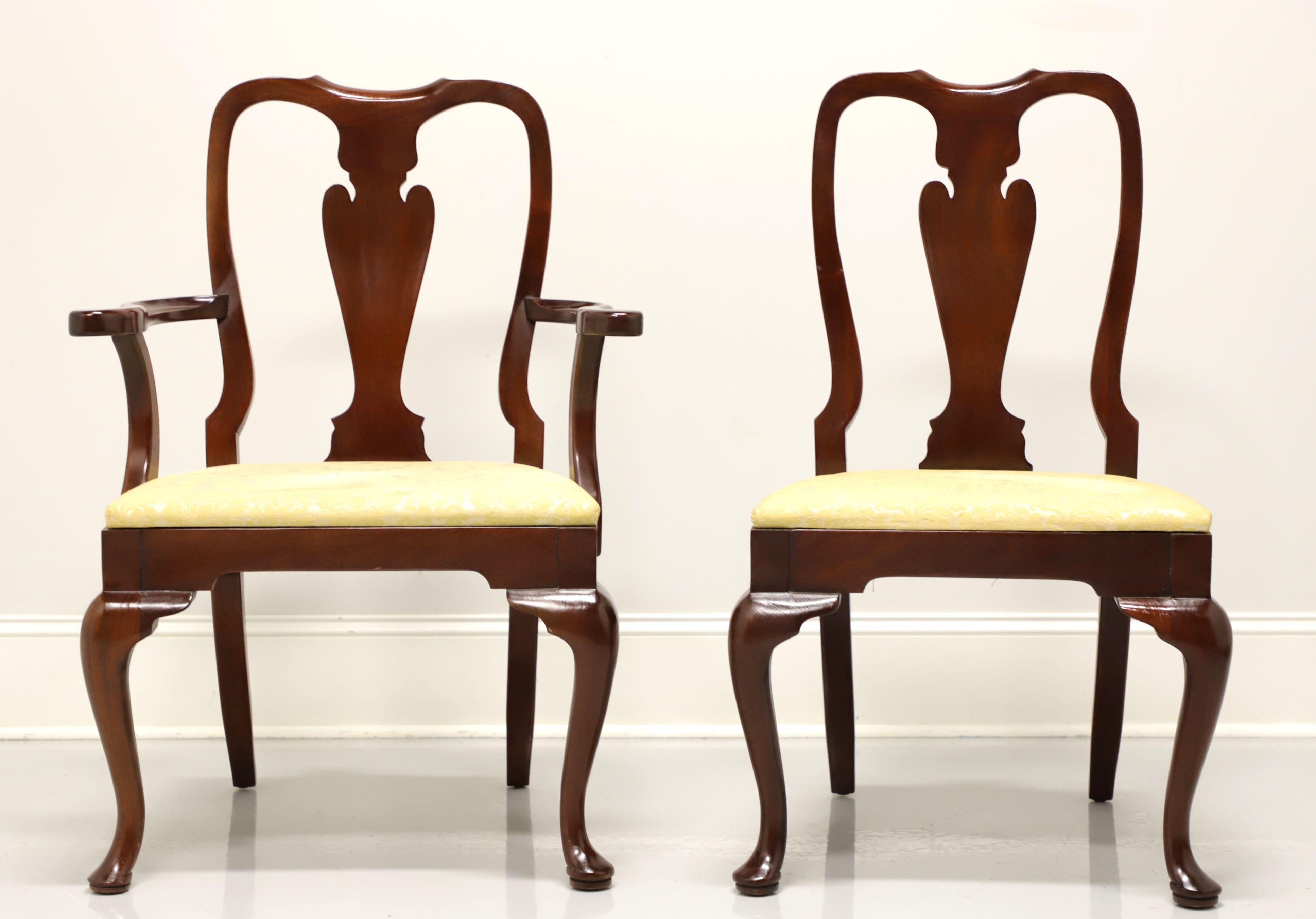 American HICKORY CHAIR Mahogany Queen Anne Dining Chairs - Set of 6
