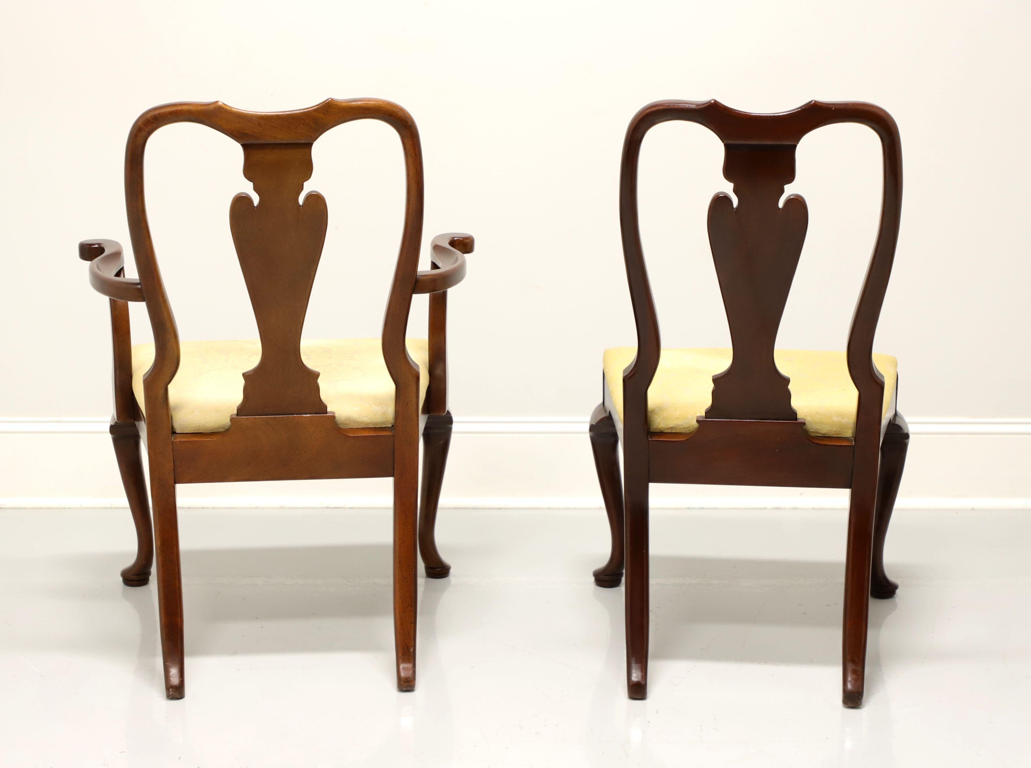 20th Century HICKORY CHAIR Mahogany Queen Anne Dining Chairs - Set of 6