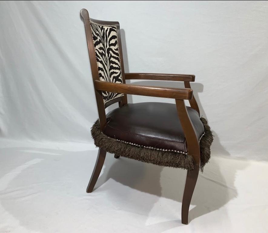 Vintage 20th Century Modern French Style Open Armchair In Good Condition For Sale In San Antonio, TX