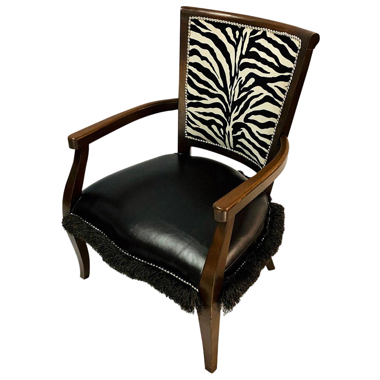 Vintage 20th Century Modern French Style Open Armchair For Sale