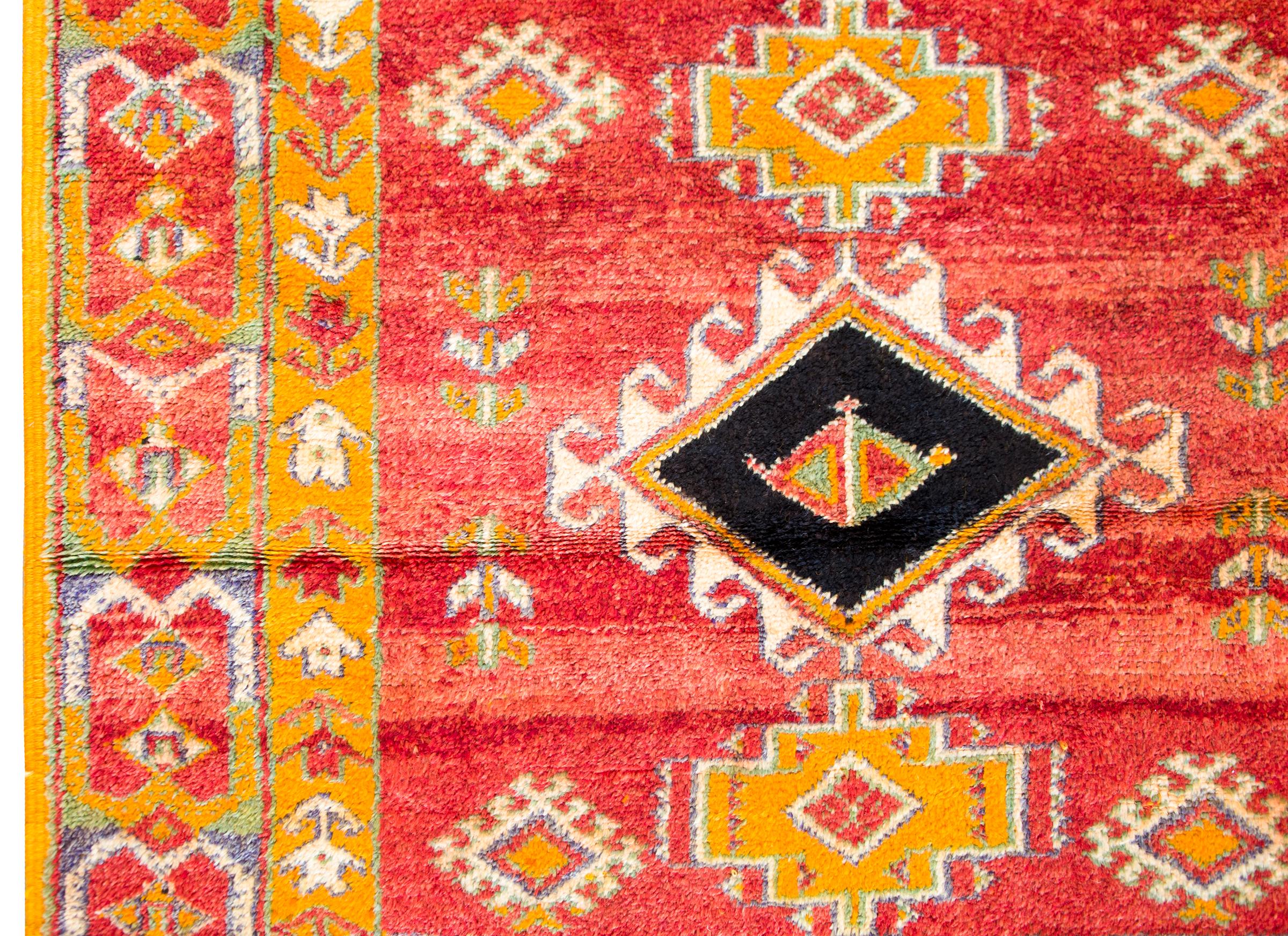 Wool Vintage 20th Century Moroccan Rug For Sale