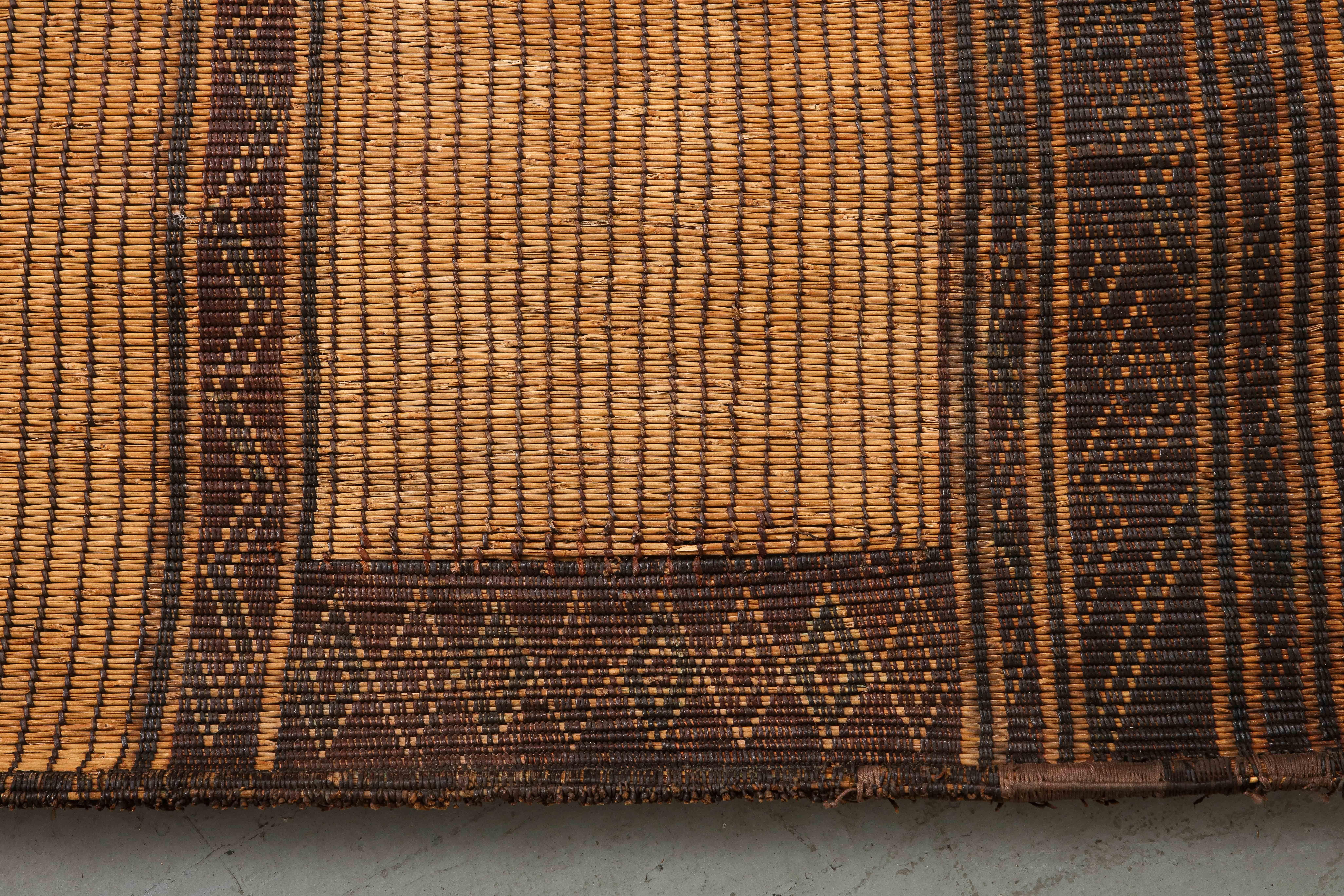 Vintage 20th Century Moroccan Tuareg Mat Rug 5