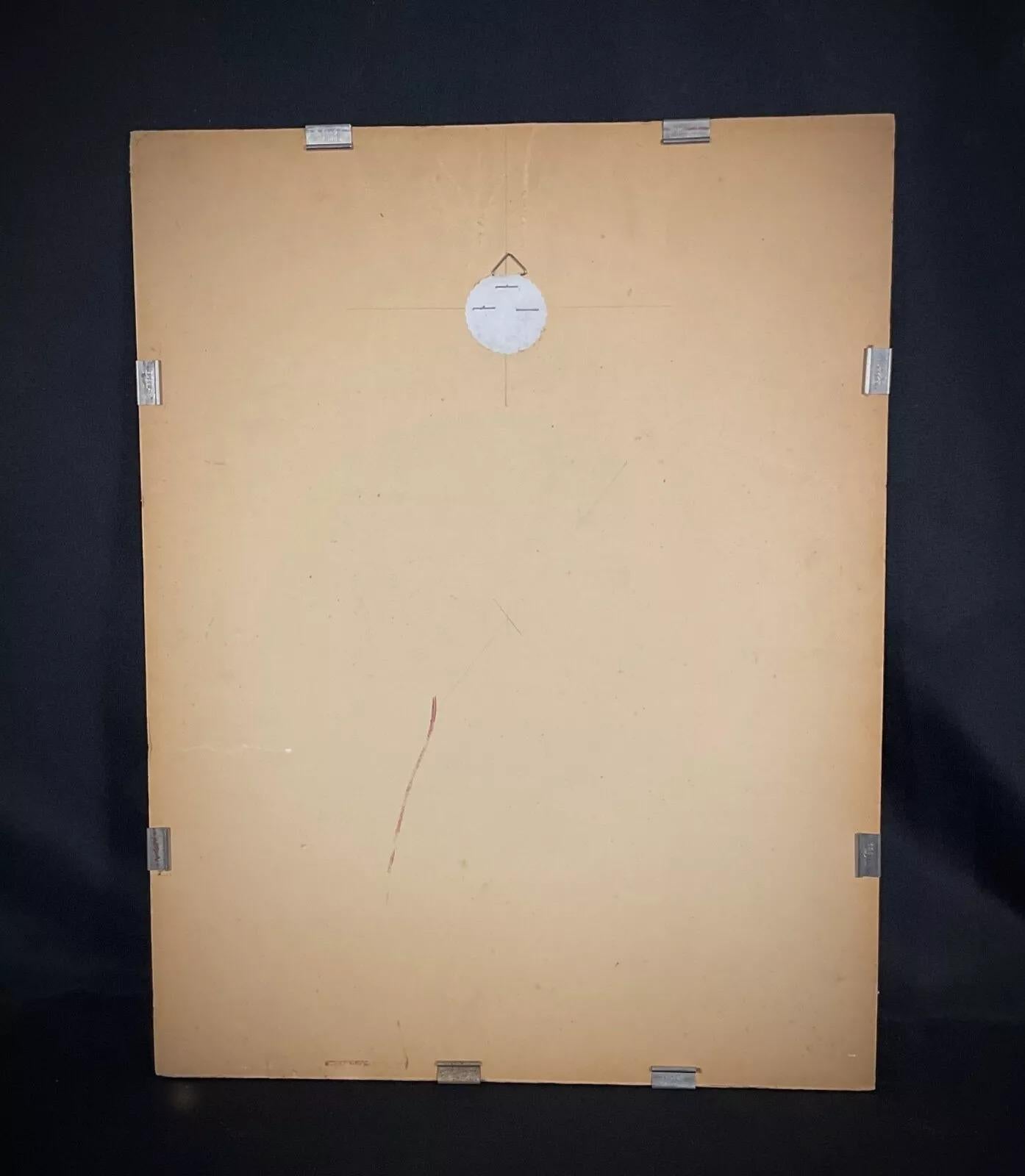 Vintage 20th-Century Nude Woman Drawing – Signed 