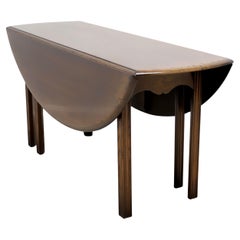 Vintage 20th Century Oak Distressed Gateleg Drop-Leaf Irish Wake Dining Table