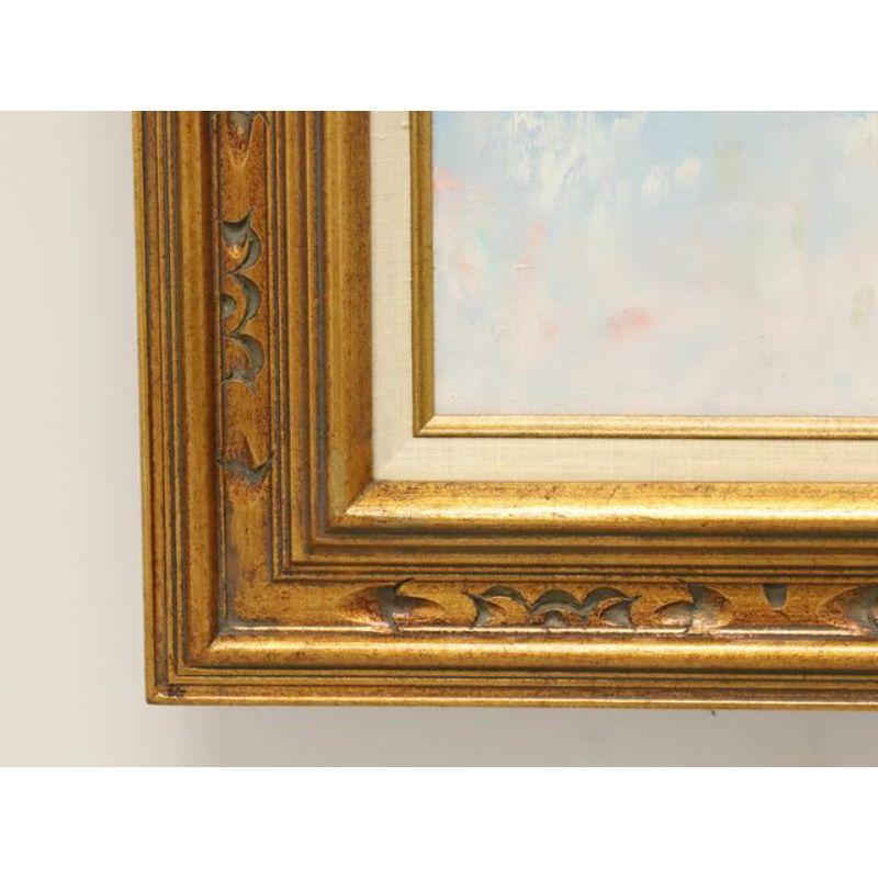 Bois Peinture à l'huile originale du XXe siècle - Lac et paysage - Manol signé