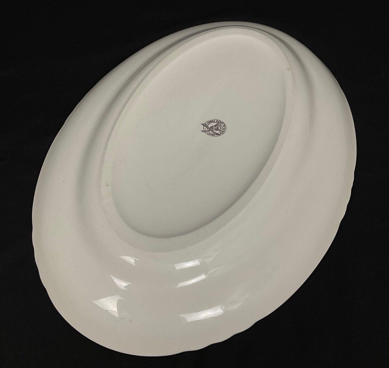 Vintage 20th Century Oval Serving Plate –Moulin des Loups France Orchies - 2Y511 For Sale 6