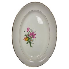 Vintage 20th Century Oval Serving Plate –Moulin des Loups France Orchies - 2Y511