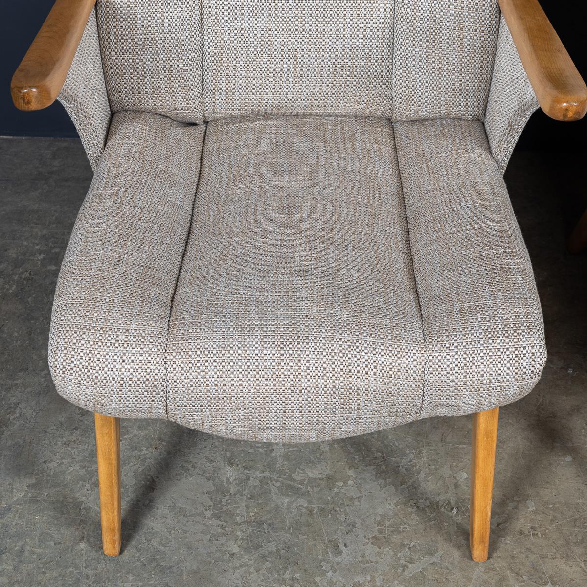 Vintage 20th Century Pair Of German Winged Armchairs By Gelenka c.1950 For Sale 3
